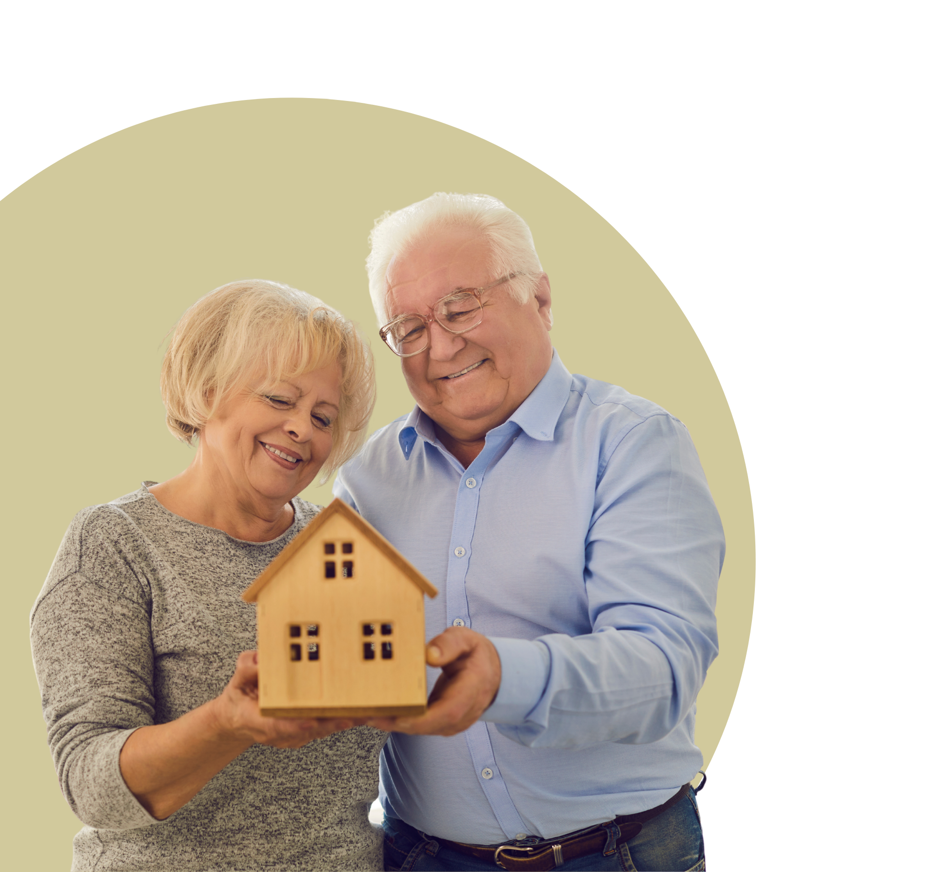 alt="Biege Image banner that shows "Two couples holding a model of a house" on Birkett Chambers mis-sold pensions page"
